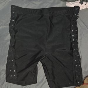 Lace Up Biker Shorts